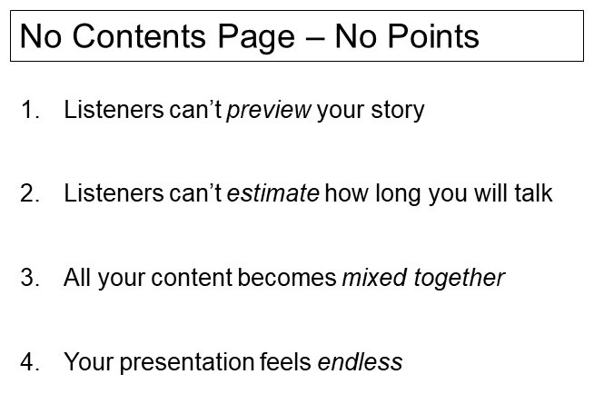 You Need a Contents&nbsp;Page!